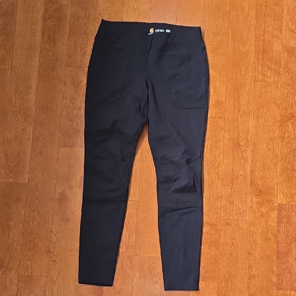Carhartt Black Fitted Leggings size Medium Tall 8/10